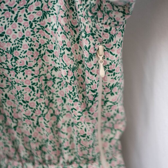 Show Me Your MuMu Natasha Mini Dress Womens Small Green Pink Ruffle Floral Boho - Picture 5 of 9